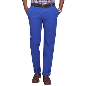 Milano Fit Vintage-Finish Chinos - Mazarine Blue